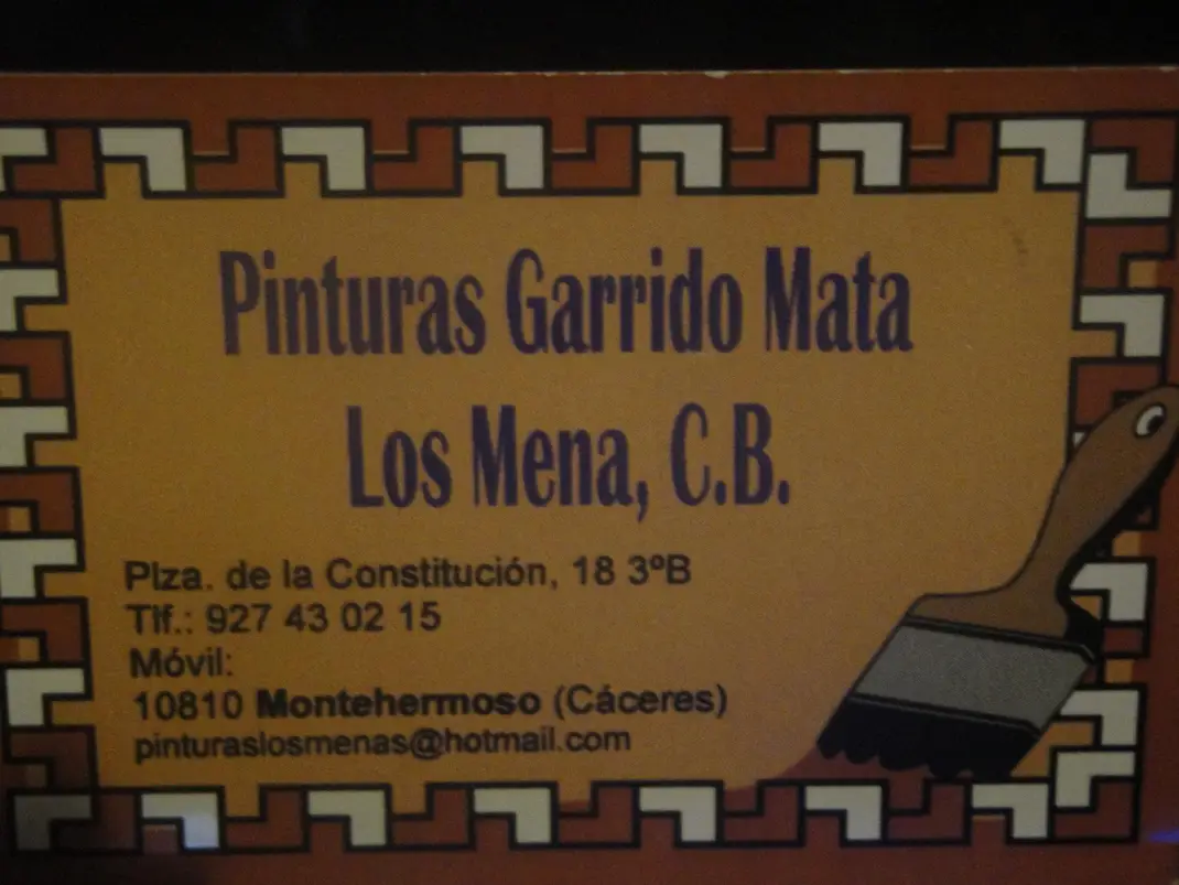 Pinturas Garrido Mata (Los Menas) en Montehermoso