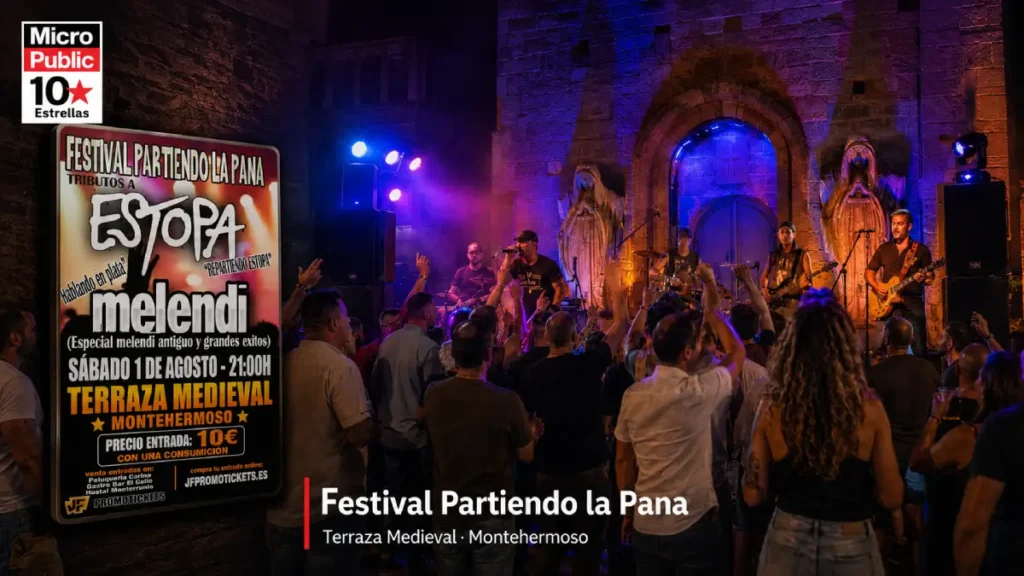 Festival Partiendo la Pana: Estopa y Melendi llegan a Terraza Medieval de Montehermoso